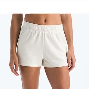 North Face Core Shorts Women's Size XLARGE White Cream Knit Thick Stretchy